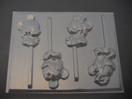 331sp Famous Male and Female Mouse Baby Chocolate Candy Lollipop Mold